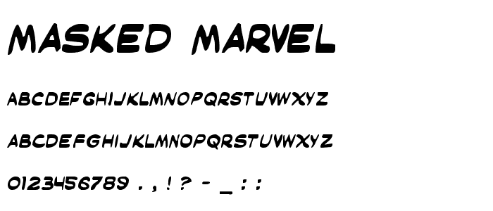 Masked Marvel font